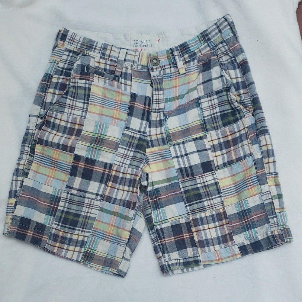 American Eagle Men's Multicolor Plaid Shorts